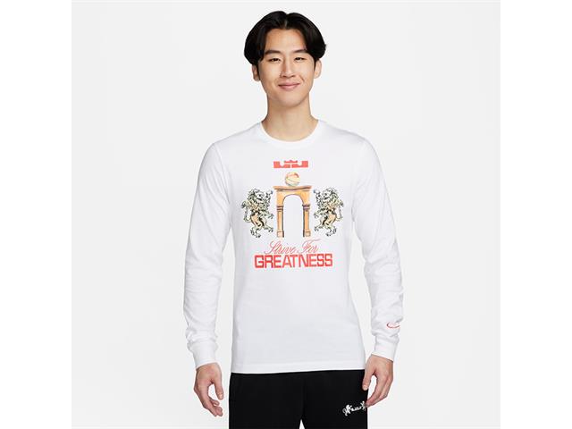 AS LBJ M NK TEE LS SP24 WHITE(100)